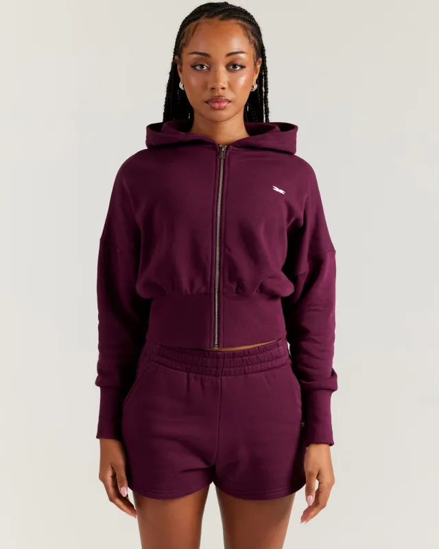 Omni Zip Through Hoodie - Cherry Cola sold by Elite Eleven