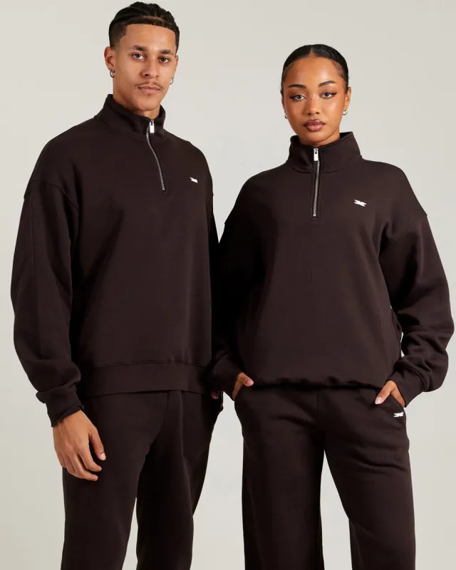 Omni Unisex 1/4 Zip - Coffee Bean sold by Elite Eleven
