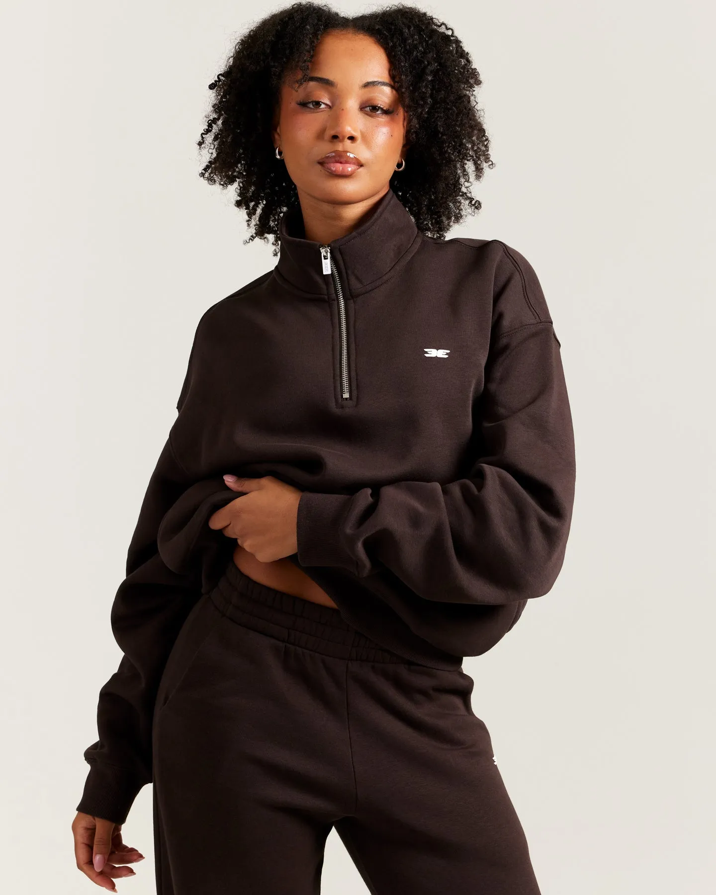 Omni Unisex 1/4 Zip - Coffee Bean sold by Elite Eleven product image thumbnail 2