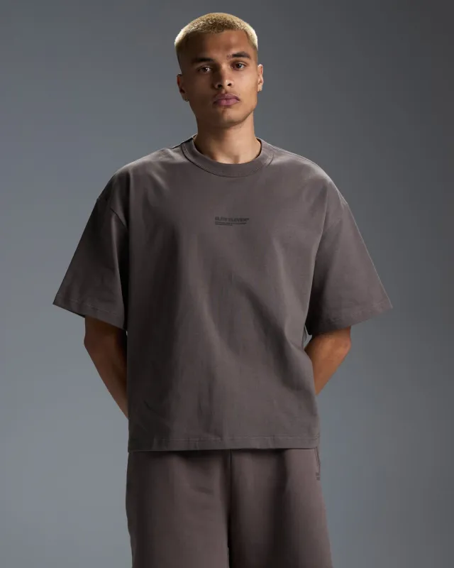 Men's Premium Oversized Cotton Boxy Tee - Dark Taupe sold by Elite Eleven