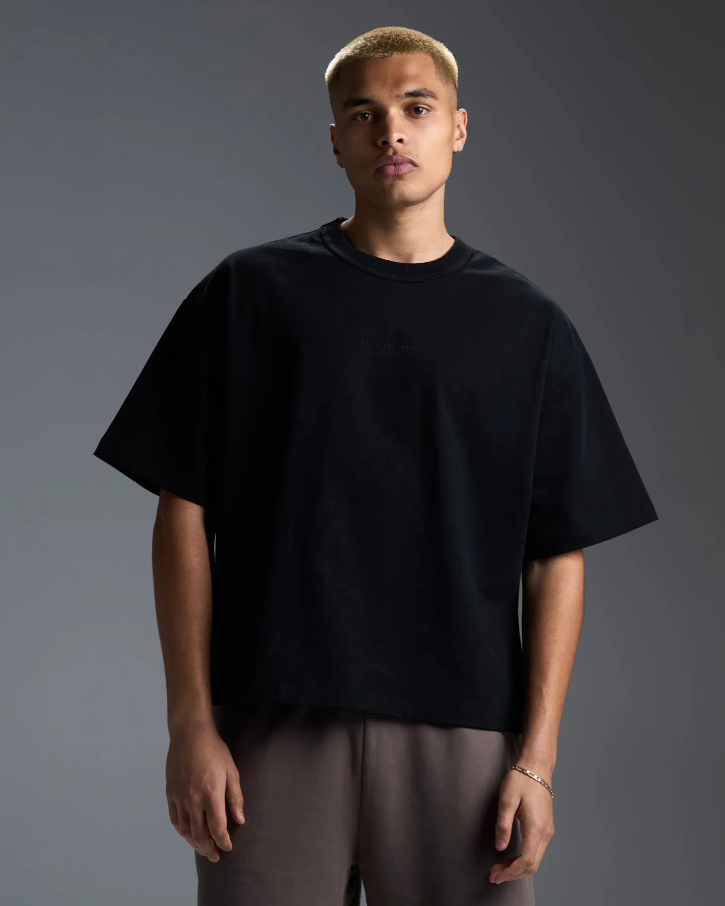 Men's Premium Oversized Cotton Boxy Tee - Black sold by Elite Eleven product image thumbnail 4