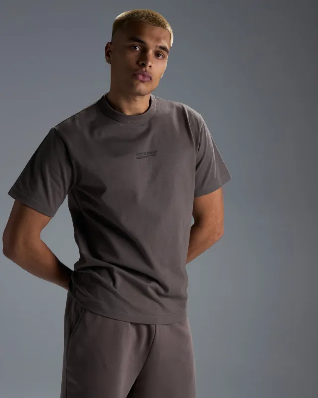 Men's Premium Cotton Boxy Tee - Dark Taupe sold by Elite Eleven