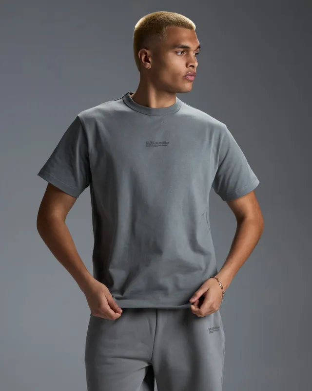 Men's Premium Cotton Boxy Tee - Fog Green sold by Elite Eleven