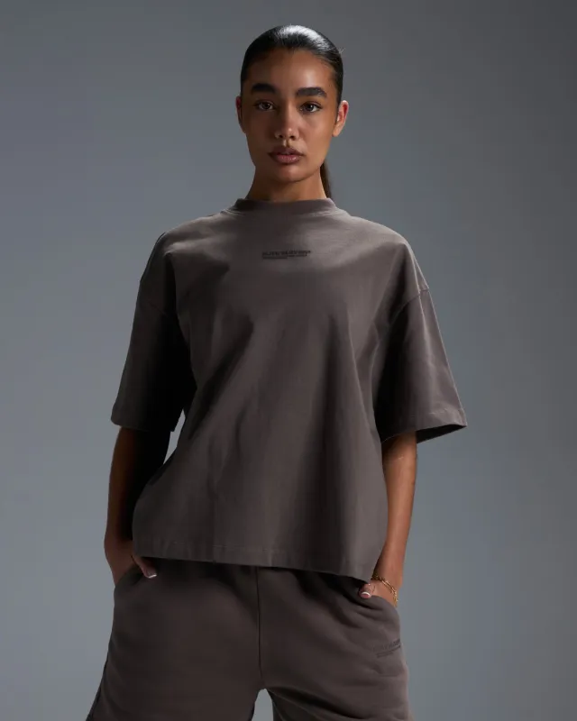 Women's Premium Oversized Cotton Boxy Tee - Dark Taupe sold by Elite Eleven