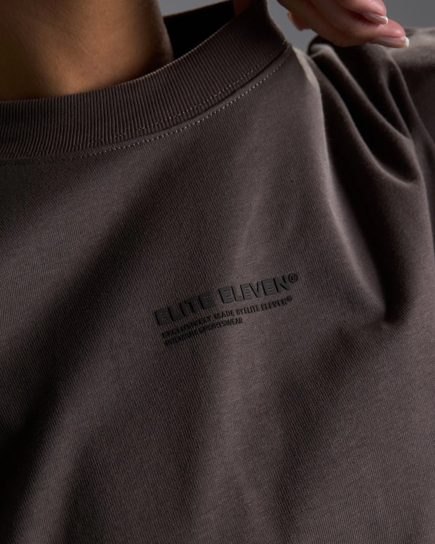 Women's Premium Oversized Cotton Boxy Tee - Dark Taupe sold by Elite Eleven product image thumbnail 4