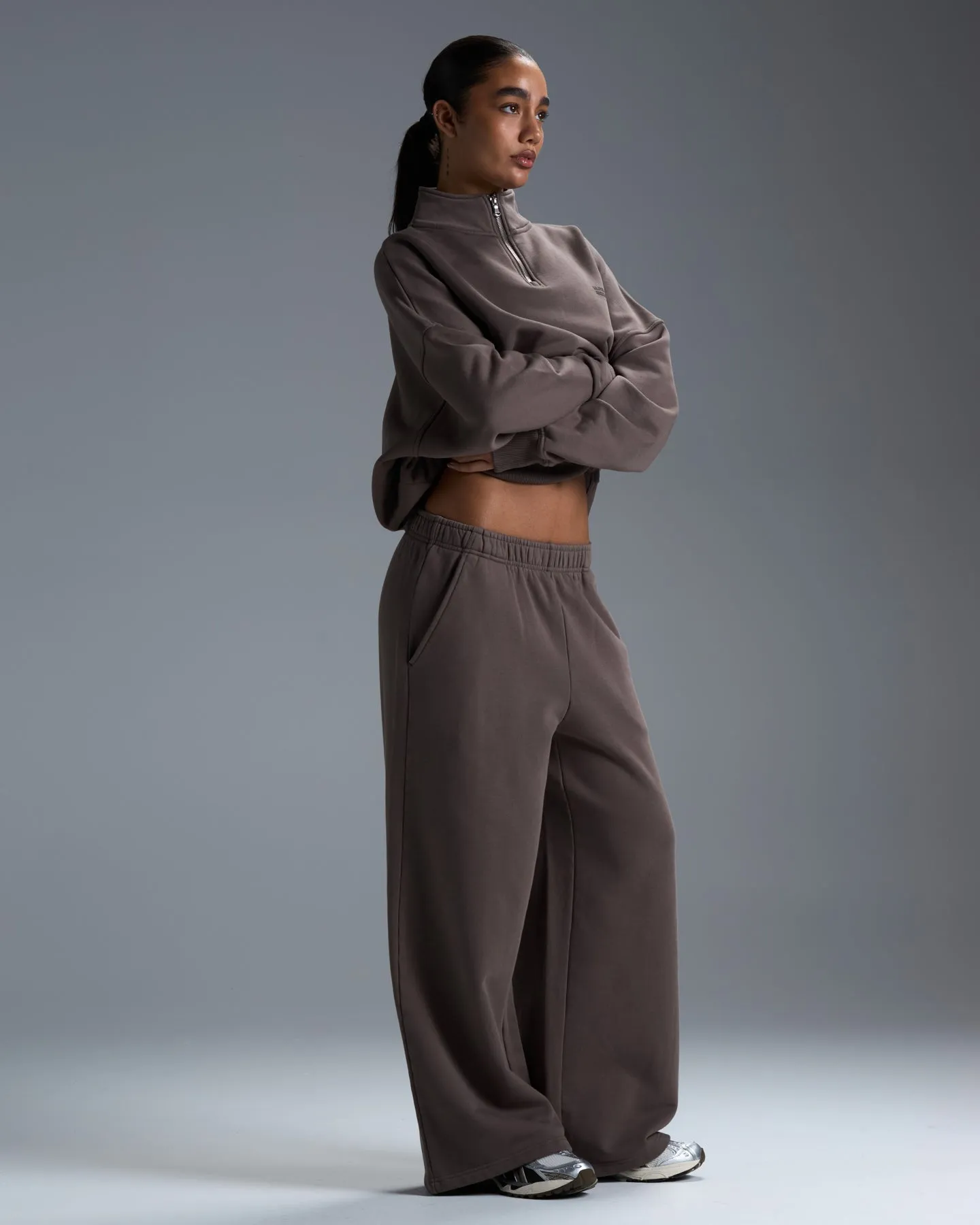 Premium Heavyweight Women's Straight Leg Pants - Dark Taupe sold by Elite Eleven product image thumbnail 3