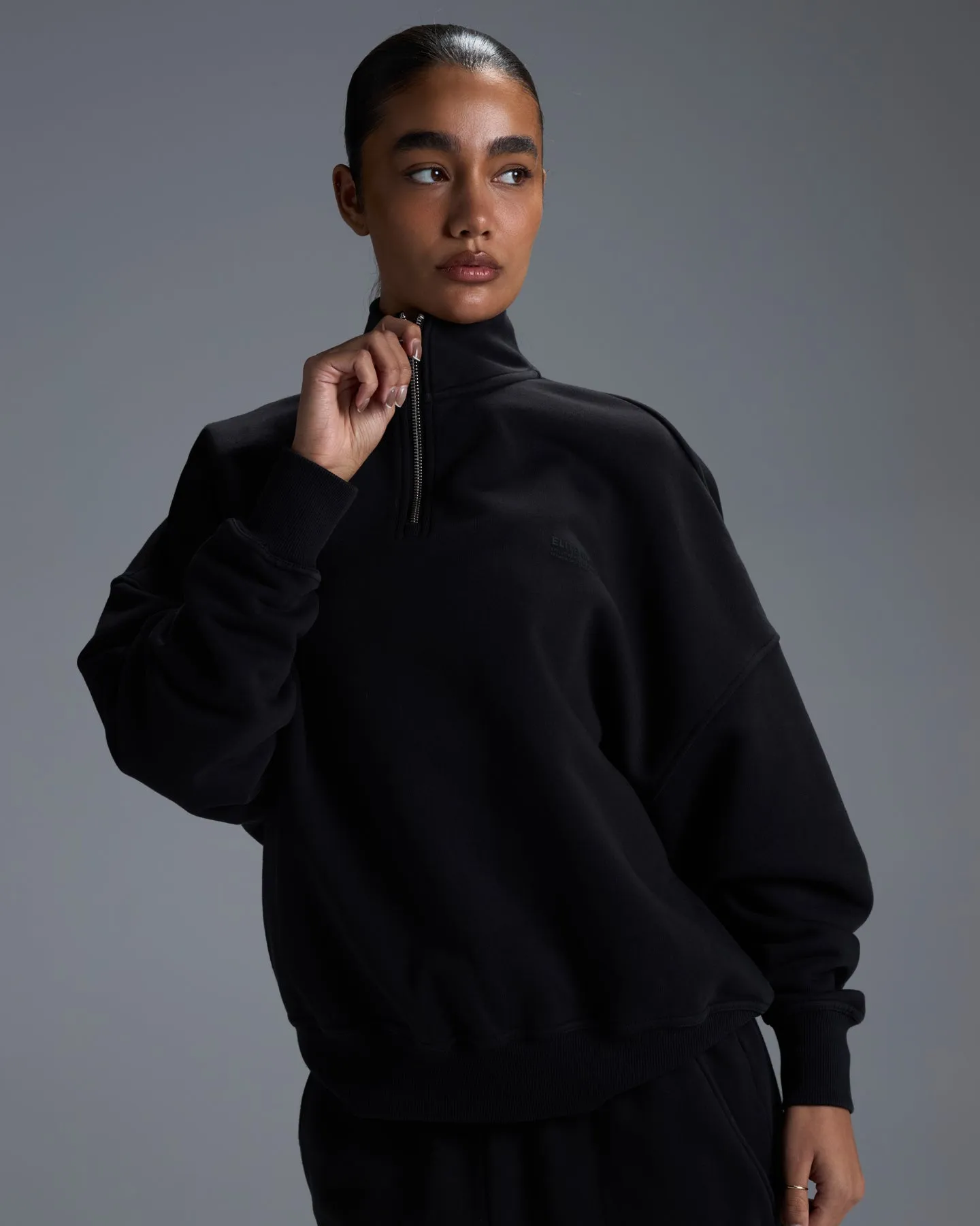 Premium Heavyweight Unisex 1/4 Zip - Black sold by Elite Eleven product image thumbnail 3