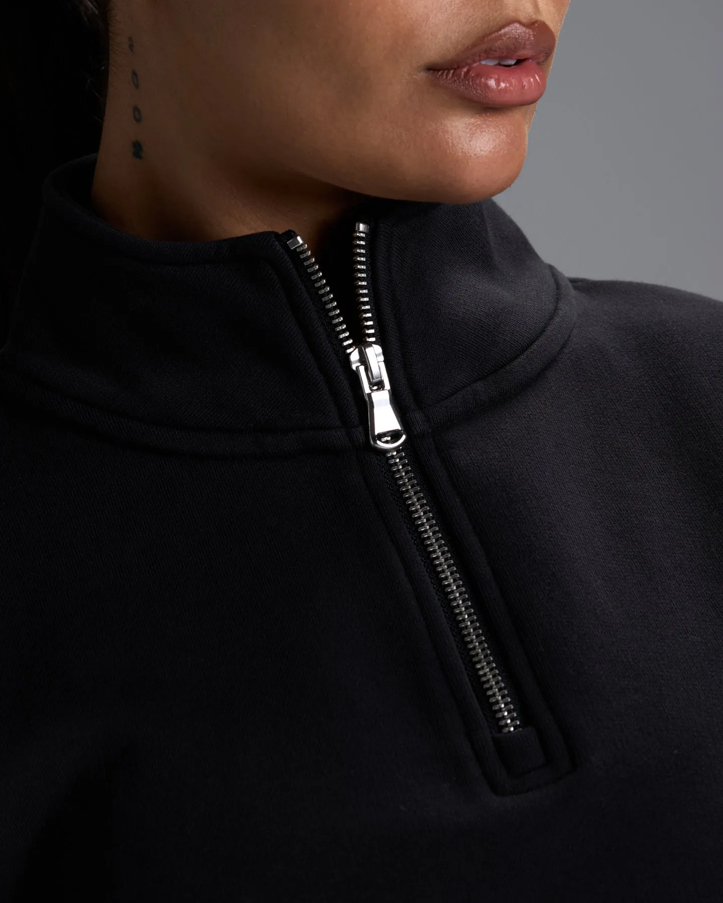 Premium Heavyweight Unisex 1/4 Zip - Black sold by Elite Eleven product image thumbnail 2
