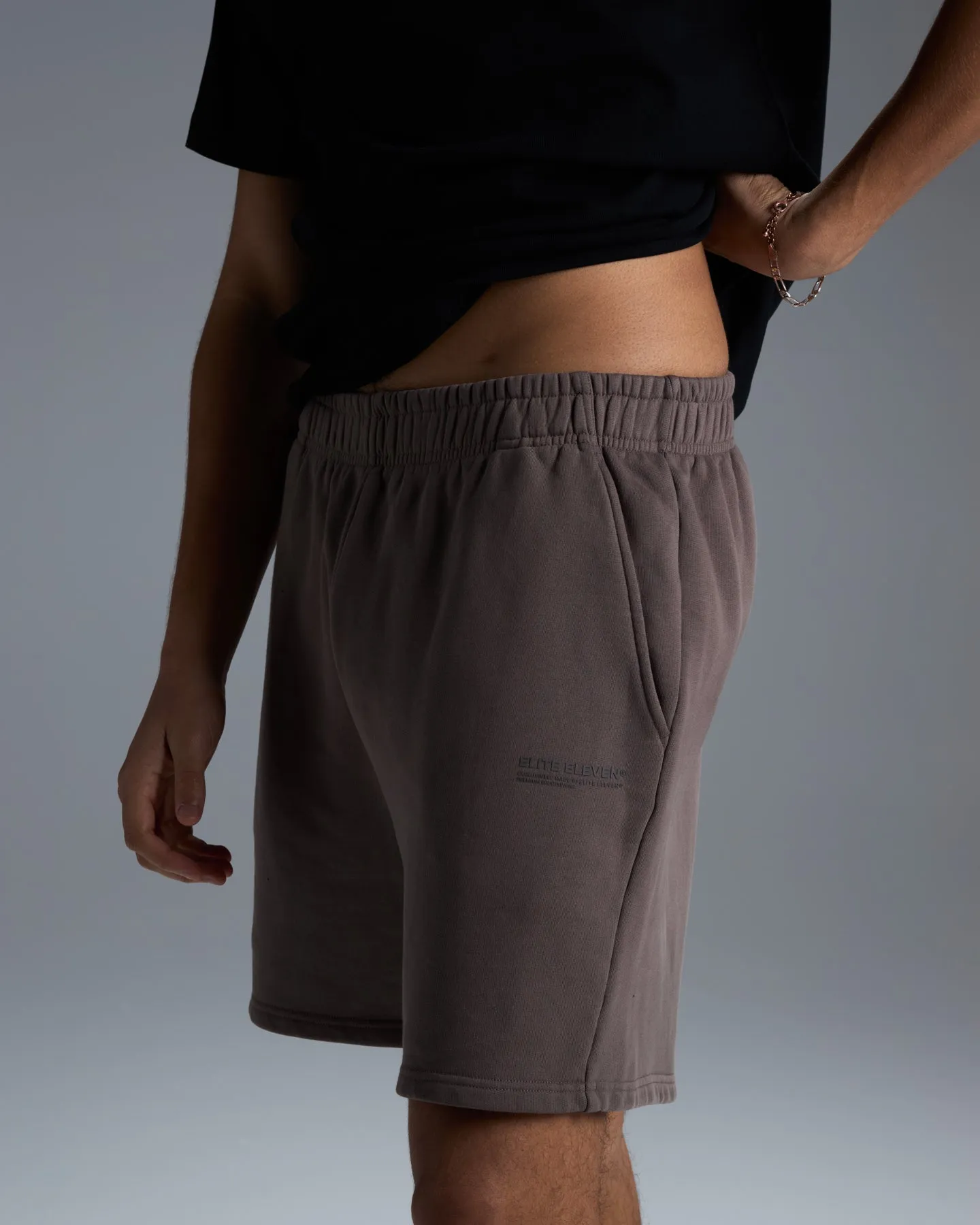 Premium Heavyweight Men's Shorts - Dark Taupe sold by Elite Eleven product image thumbnail 2