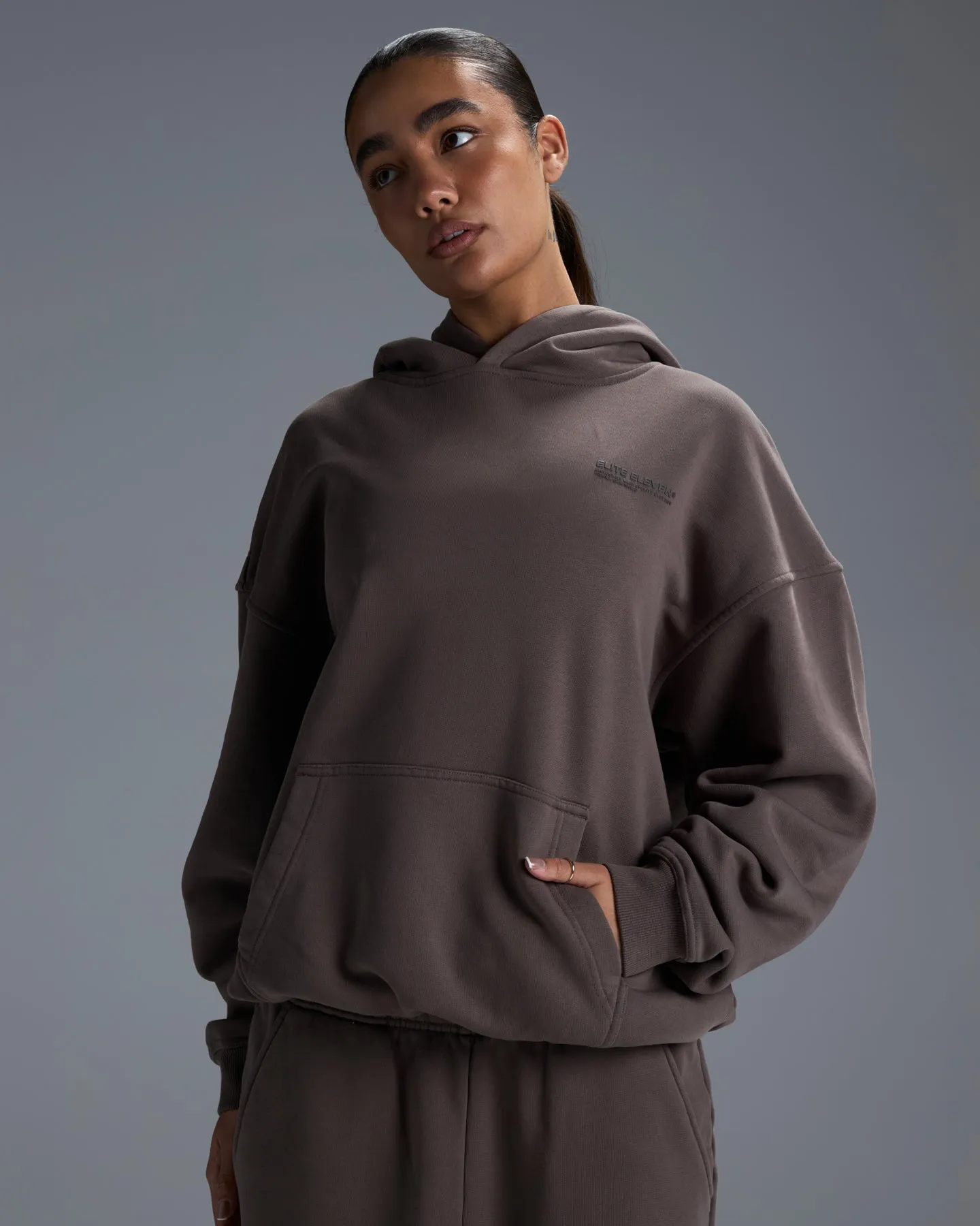 Premium Heavyweight Unisex Hoodie - Dark Taupe sold by Elite Eleven product image thumbnail 4