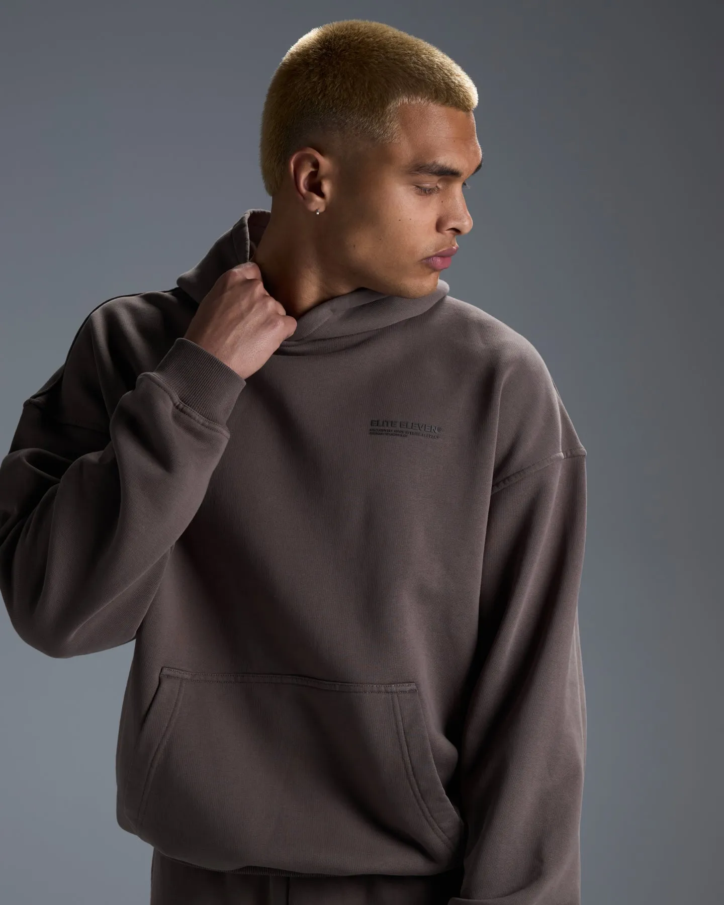 Premium Heavyweight Unisex Hoodie - Dark Taupe sold by Elite Eleven product image thumbnail 5