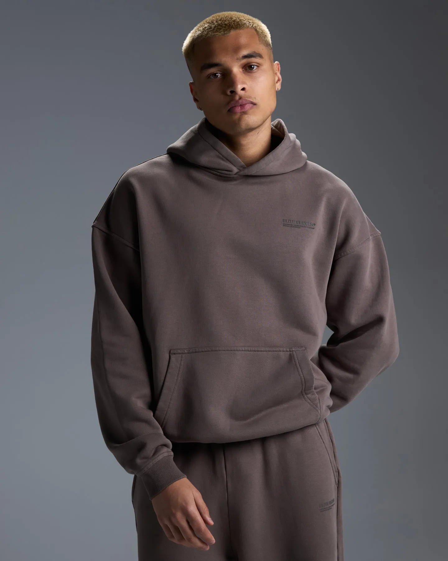 Premium Heavyweight Unisex Hoodie - Dark Taupe sold by Elite Eleven product image thumbnail 3