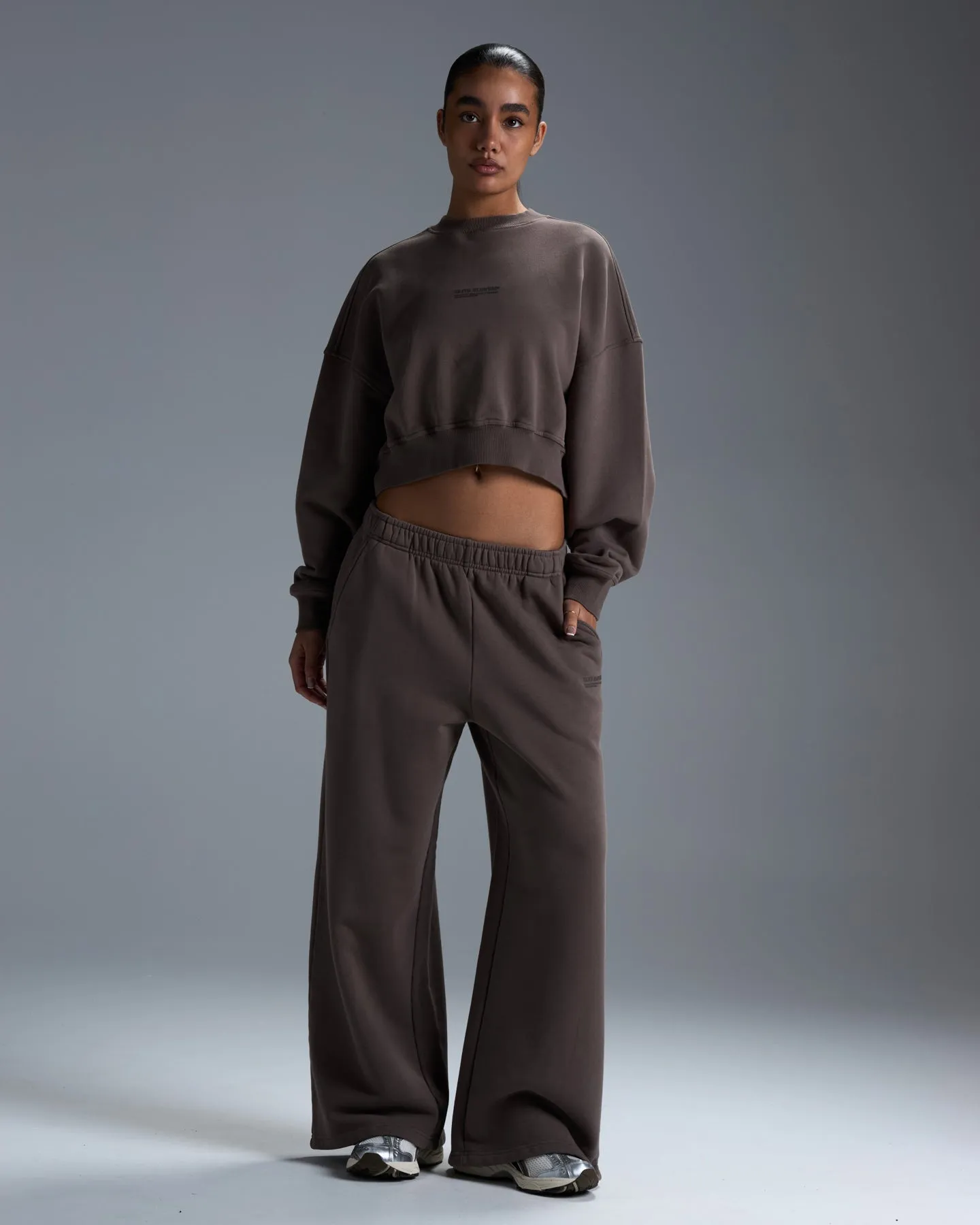Premium Heavyweight Cropped Crewneck - Dark Taupe sold by Elite Eleven product image thumbnail 3