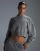 Premium Heavyweight Cropped Crewneck - Fog Green sold by Elite Eleven
