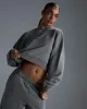 Premium Heavyweight Cropped Crewneck - Fog Green sold by Elite Eleven