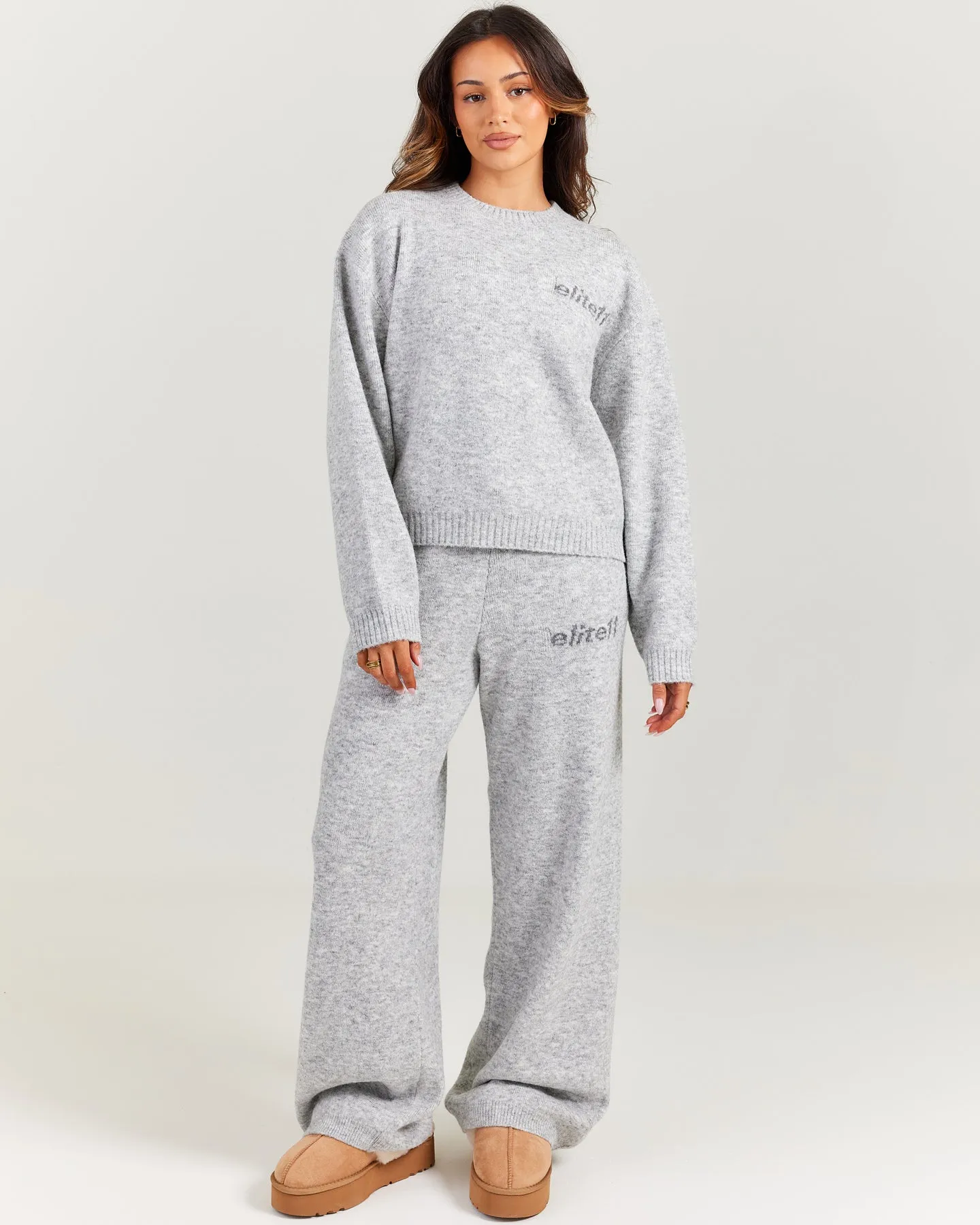 Elite 11 Knitted Wide Leg Pants - Grey Marle sold by Elite Eleven product image thumbnail 3