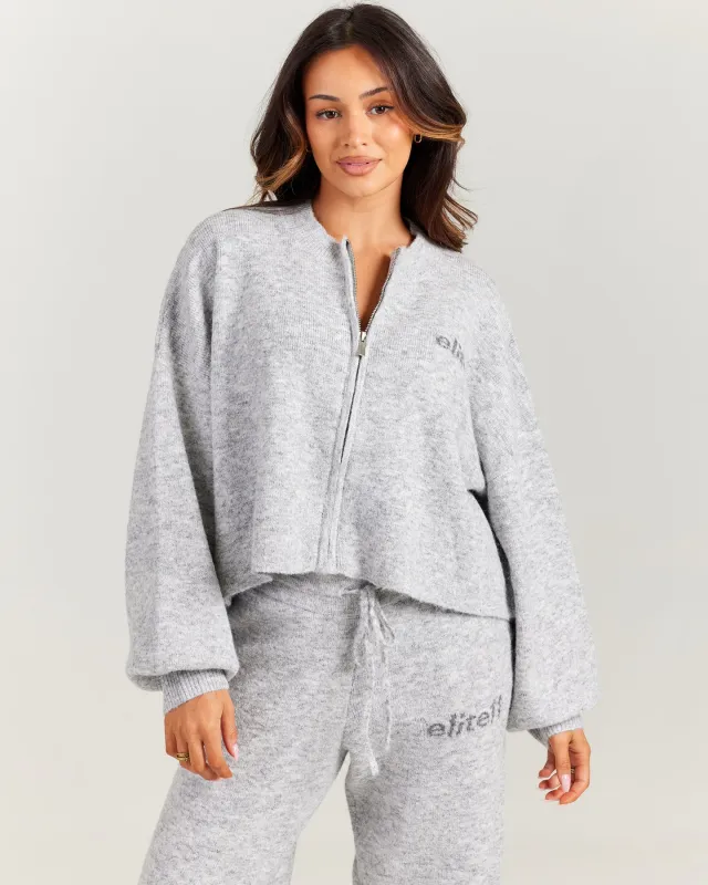 Elite 11 Knitted Zip Through - Grey Marle sold by Elite Eleven