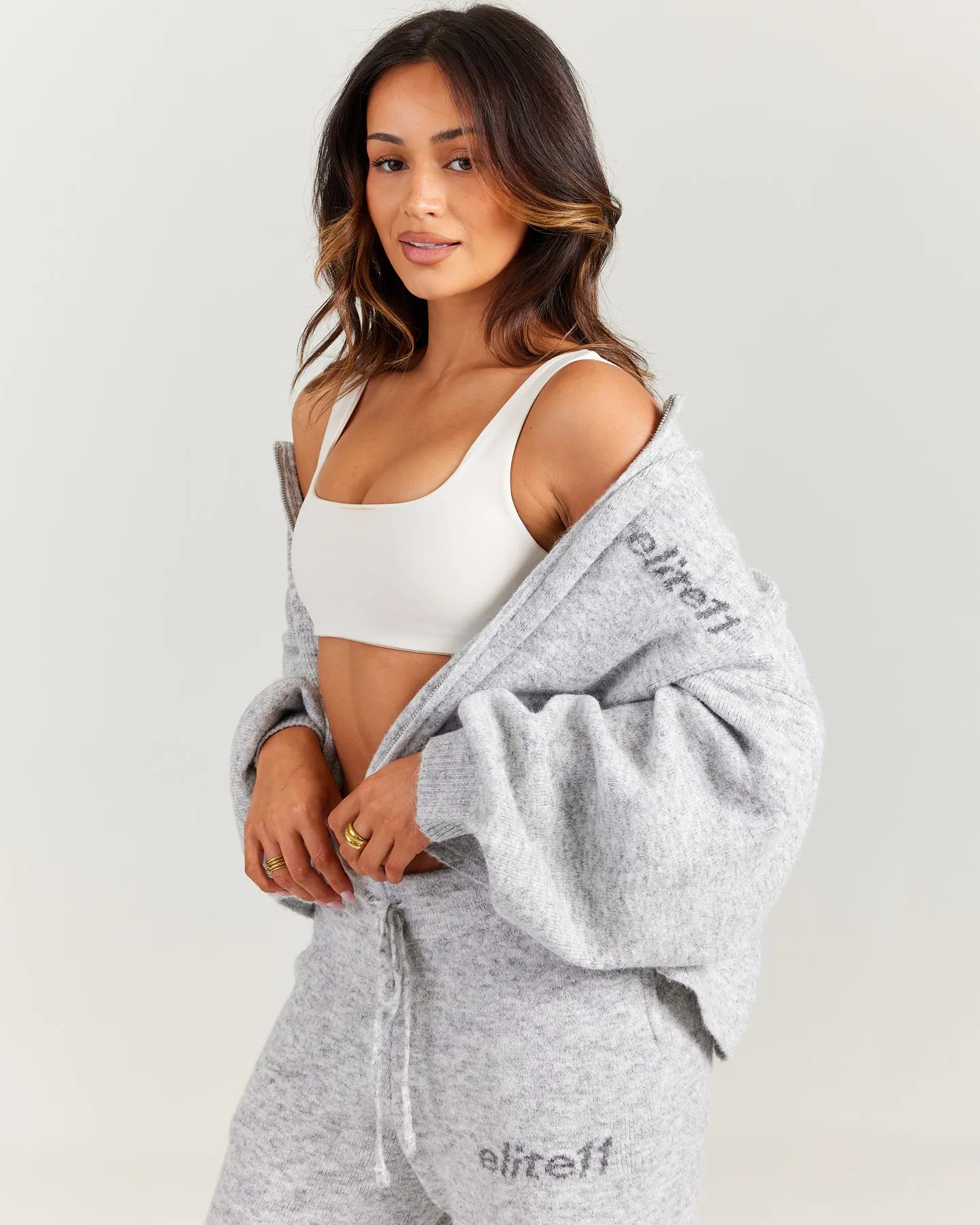 Elite 11 Knitted Zip Through - Grey Marle sold by Elite Eleven product image thumbnail 3