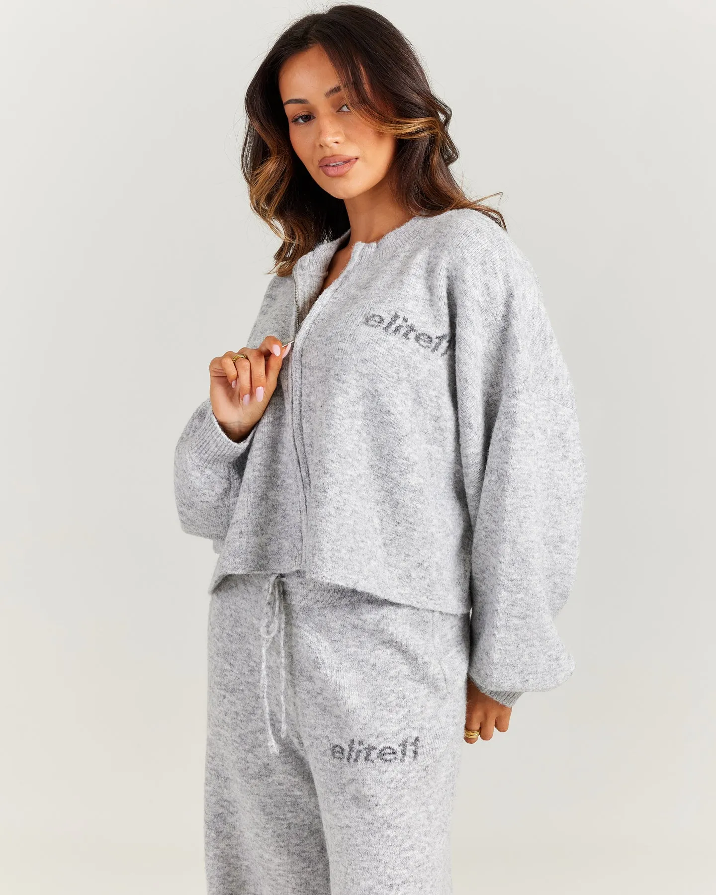 Elite 11 Knitted Zip Through - Grey Marle sold by Elite Eleven product image thumbnail 5