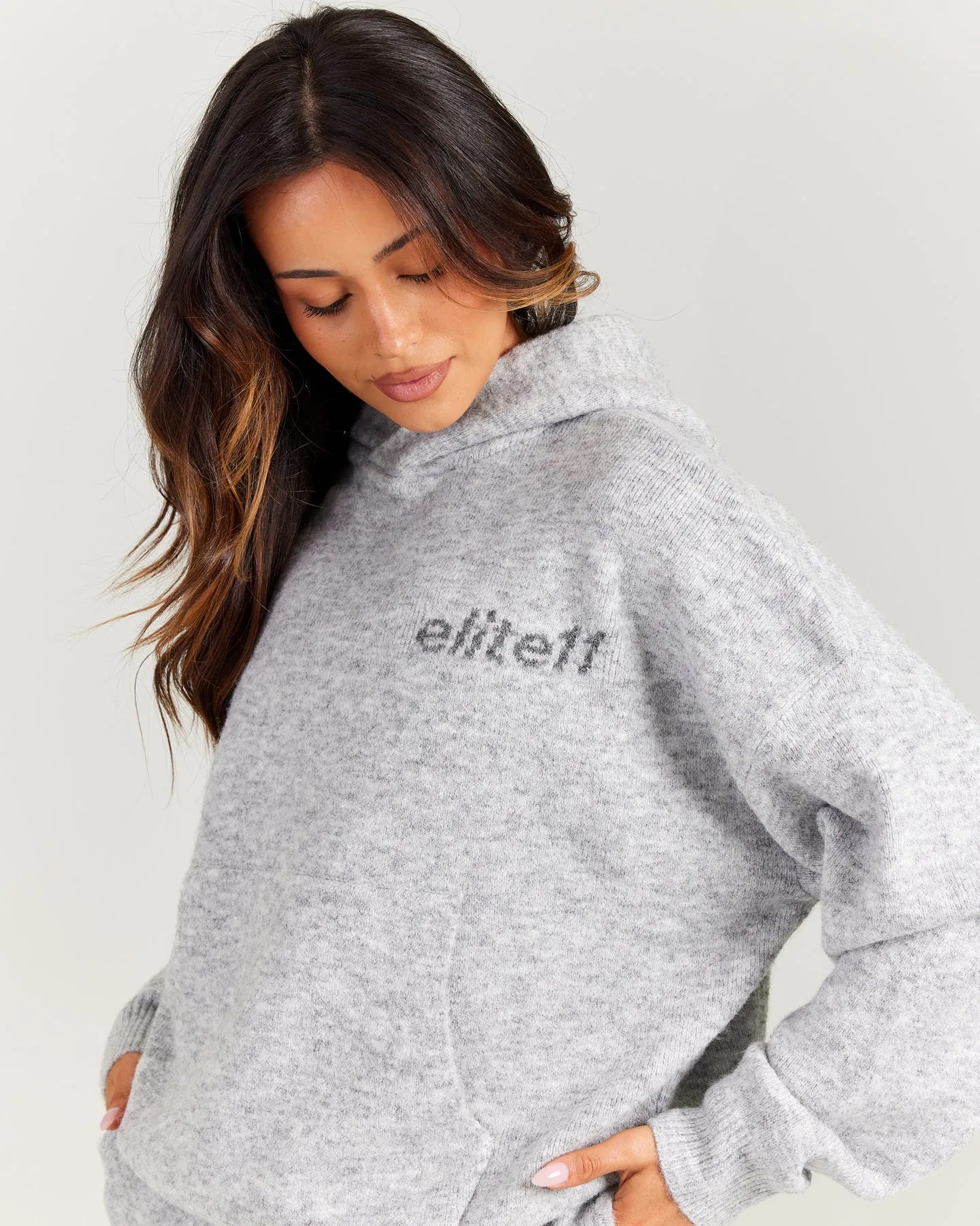 Elite 11 Knitted Hoodie - Grey Marle sold by Elite Eleven product image thumbnail 4