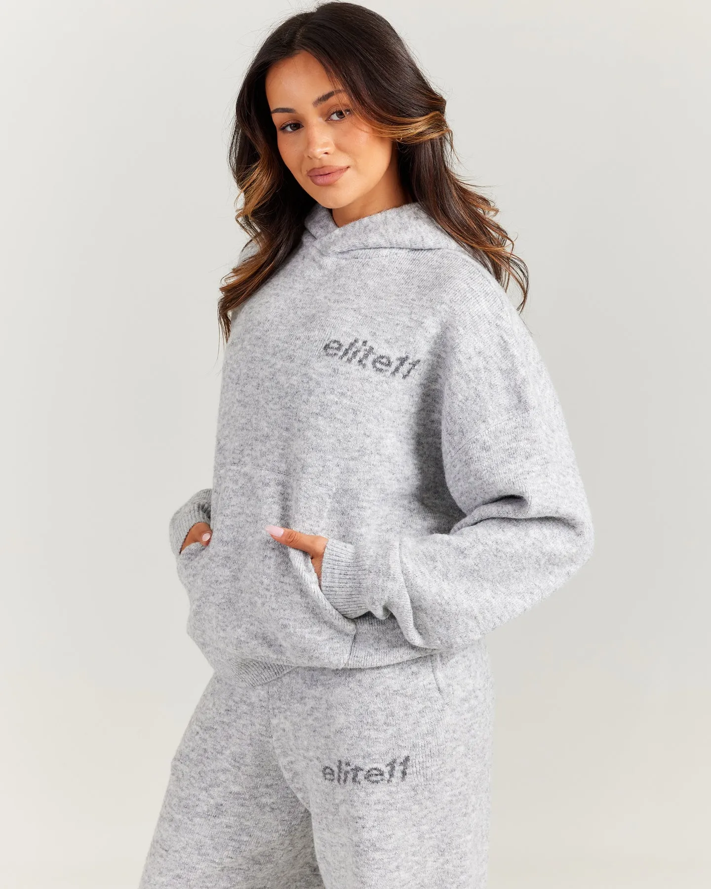 Elite 11 Knitted Hoodie - Grey Marle sold by Elite Eleven product image thumbnail 3
