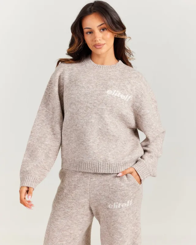 Elite 11 Knitted Crewneck - Taupe sold by Elite Eleven