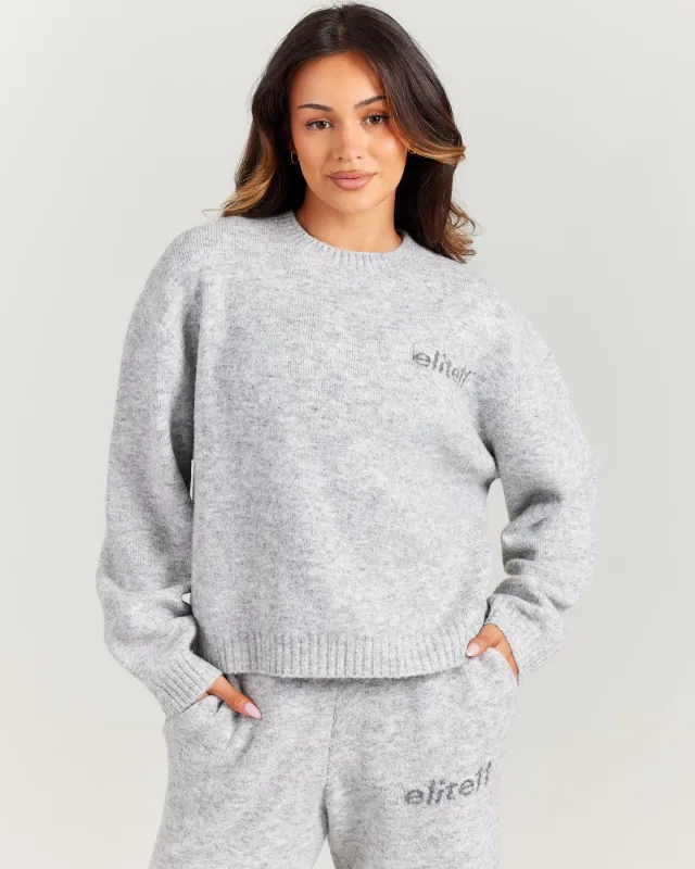 Elite 11 Knitted Crewneck - Grey Marle sold by Elite Eleven