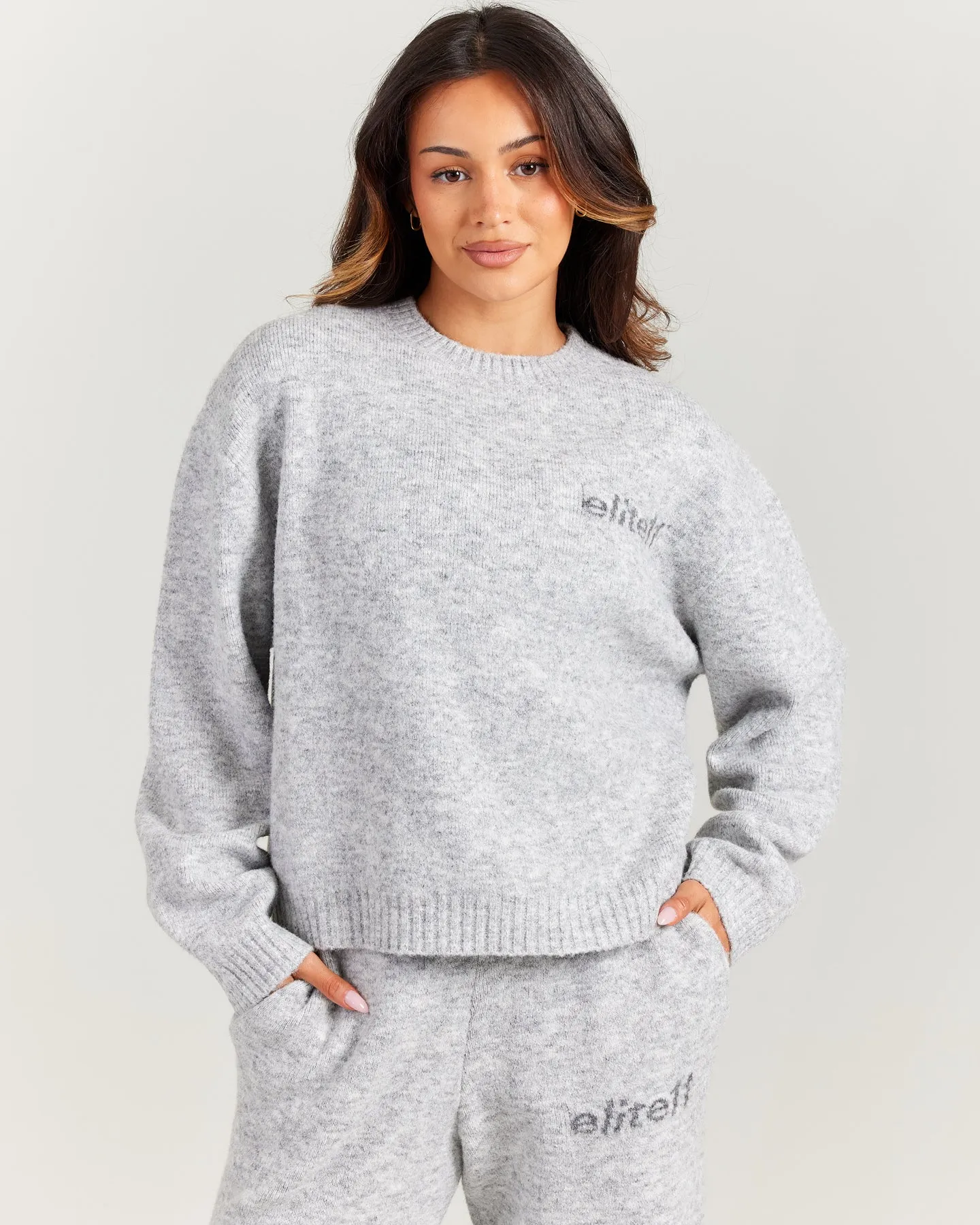Elite 11 Knitted Crewneck - Grey Marle sold by Elite Eleven