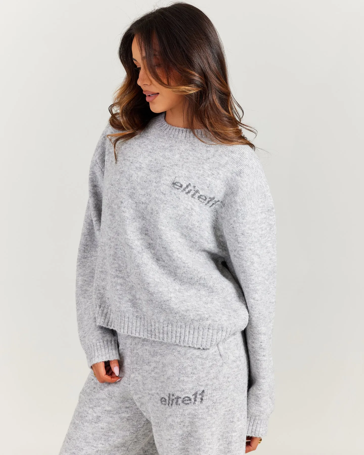 Elite 11 Knitted Crewneck - Grey Marle sold by Elite Eleven product image thumbnail 3