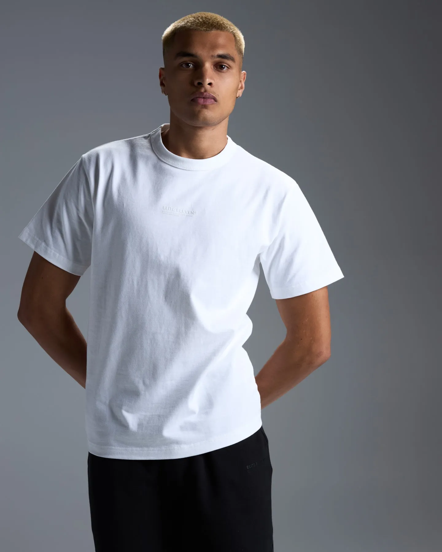 Men's Premium Cotton Boxy Tee - White sold by Elite Eleven product image thumbnail 3