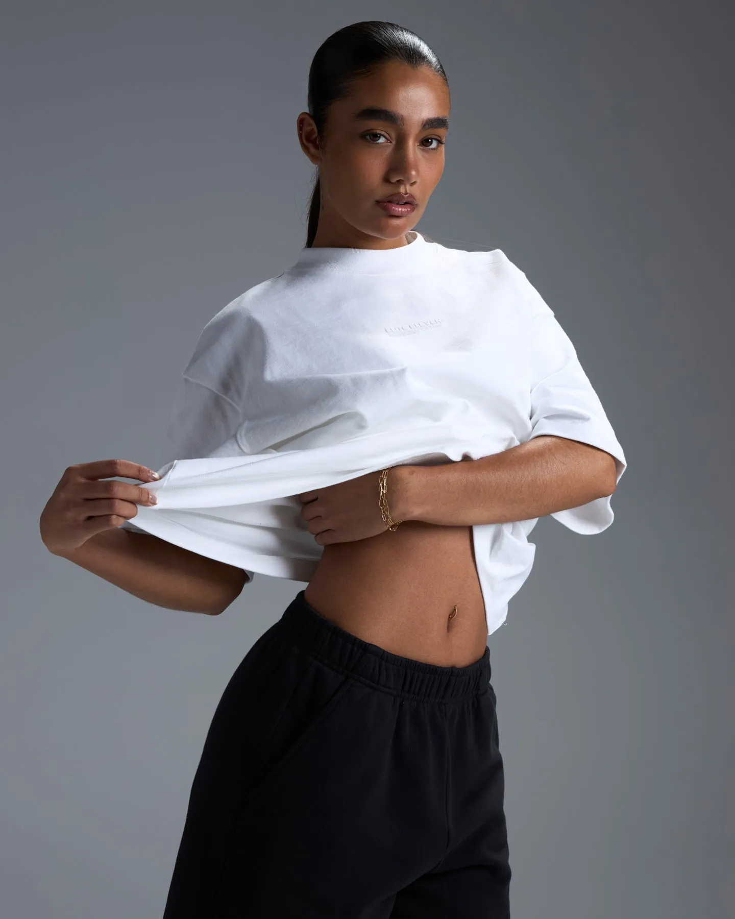 Women's Premium Oversized Cotton Boxy Tee - White sold by Elite Eleven product image thumbnail 3