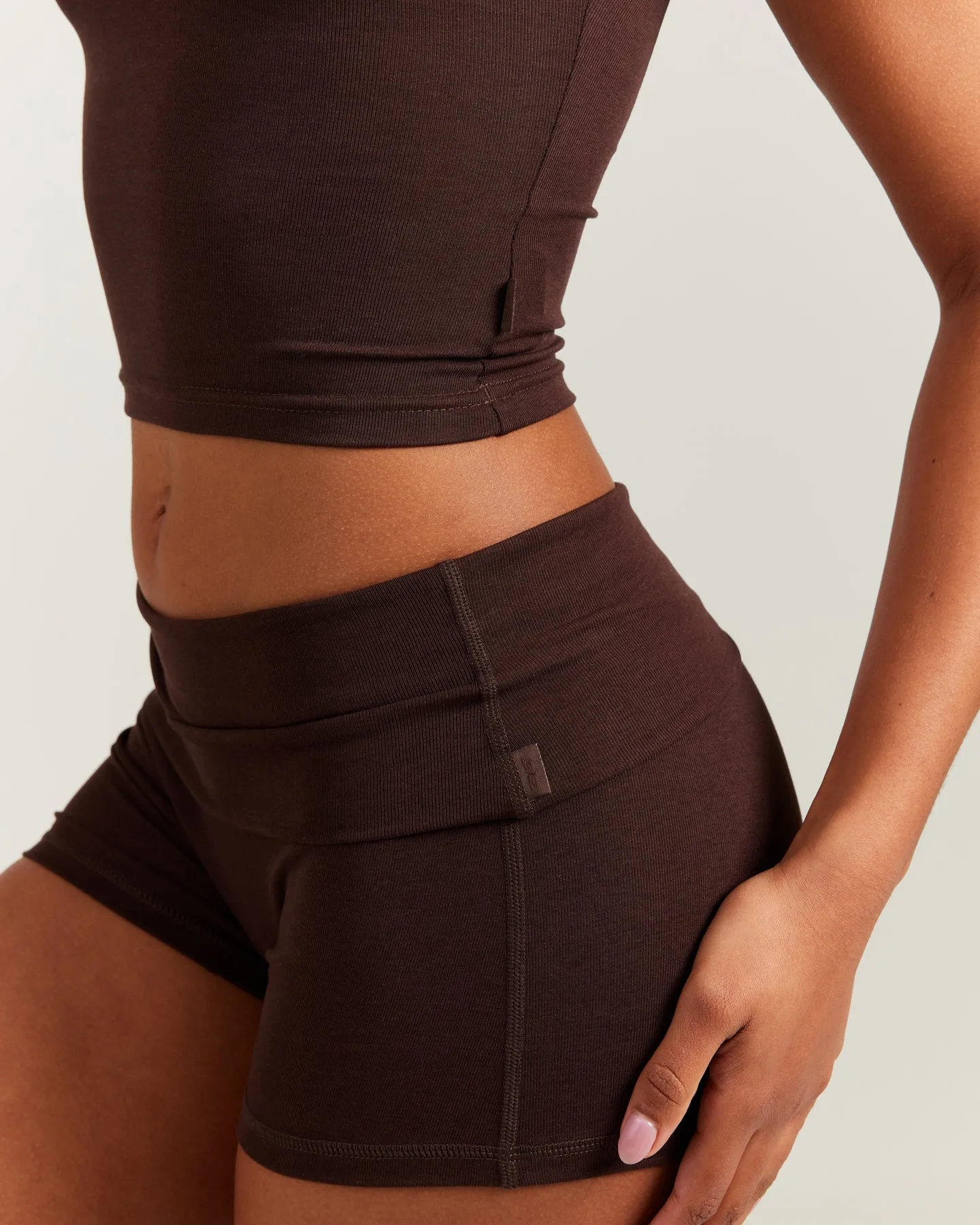 EE Lounge Fold Over Shorts - Espresso sold by Elite Eleven product image thumbnail 4