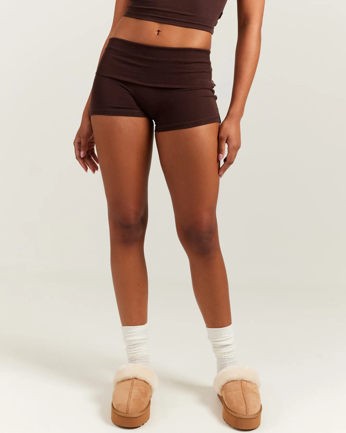 EE Lounge Fold Over Shorts - Espresso sold by Elite Eleven