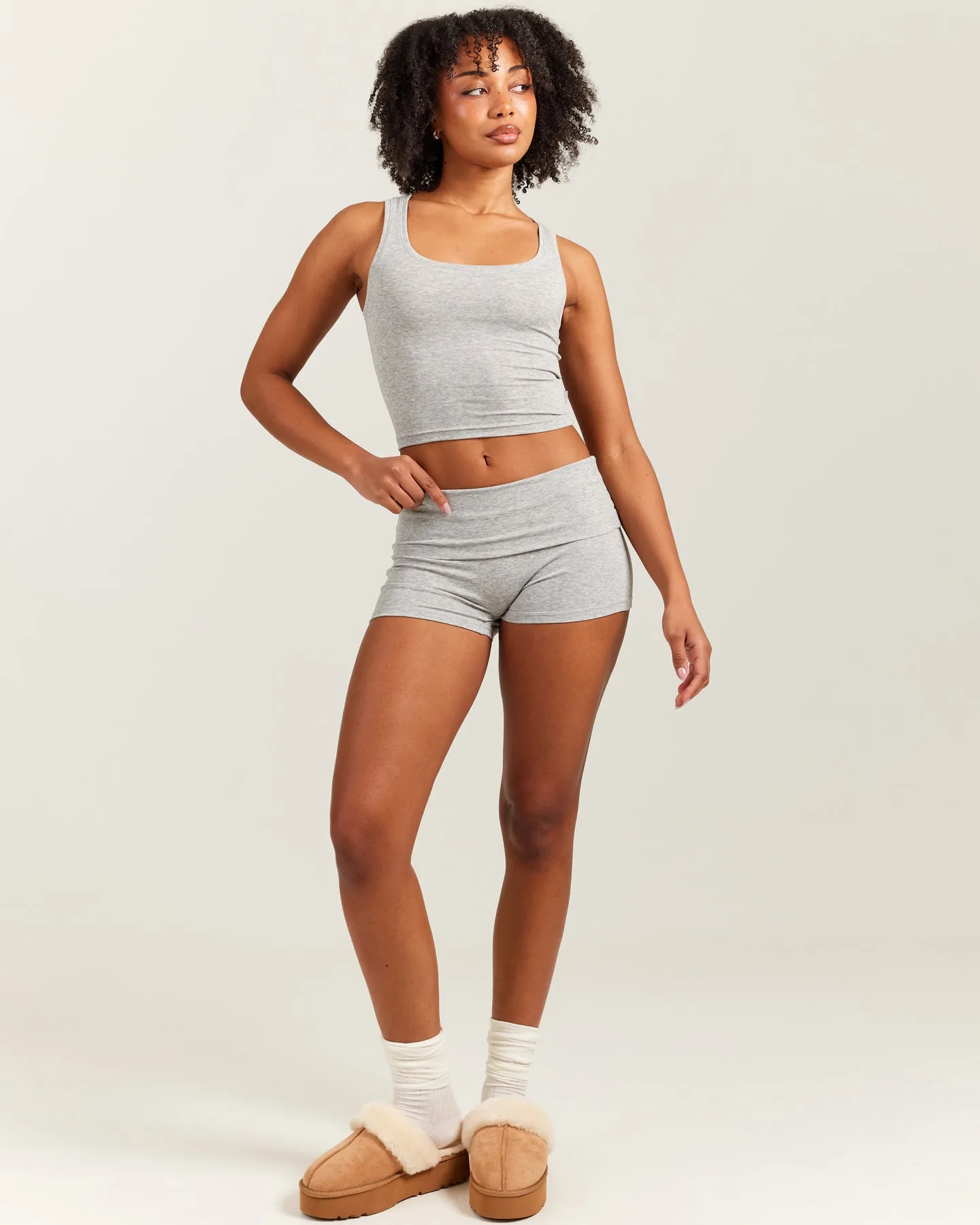 EE Lounge Fold Over Shorts - Heather Grey sold by Elite Eleven product image thumbnail 2