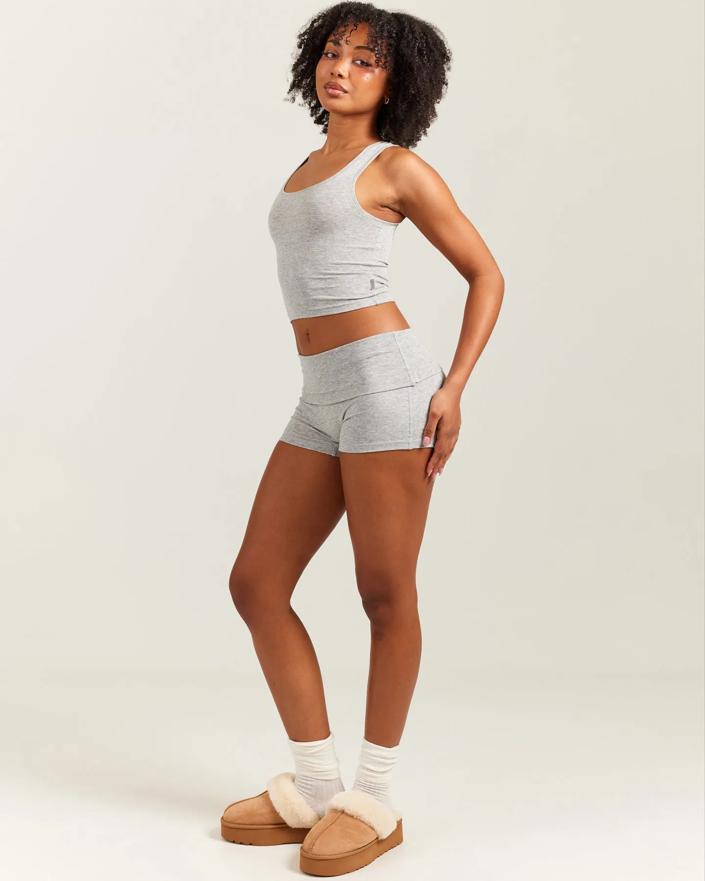 EE Lounge Fold Over Shorts - Heather Grey sold by Elite Eleven product image thumbnail 3