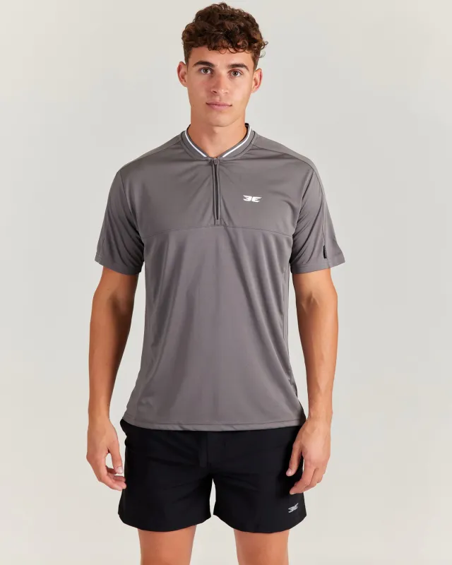 Advantage Zip Tee - Charcoal sold by Elite Eleven
