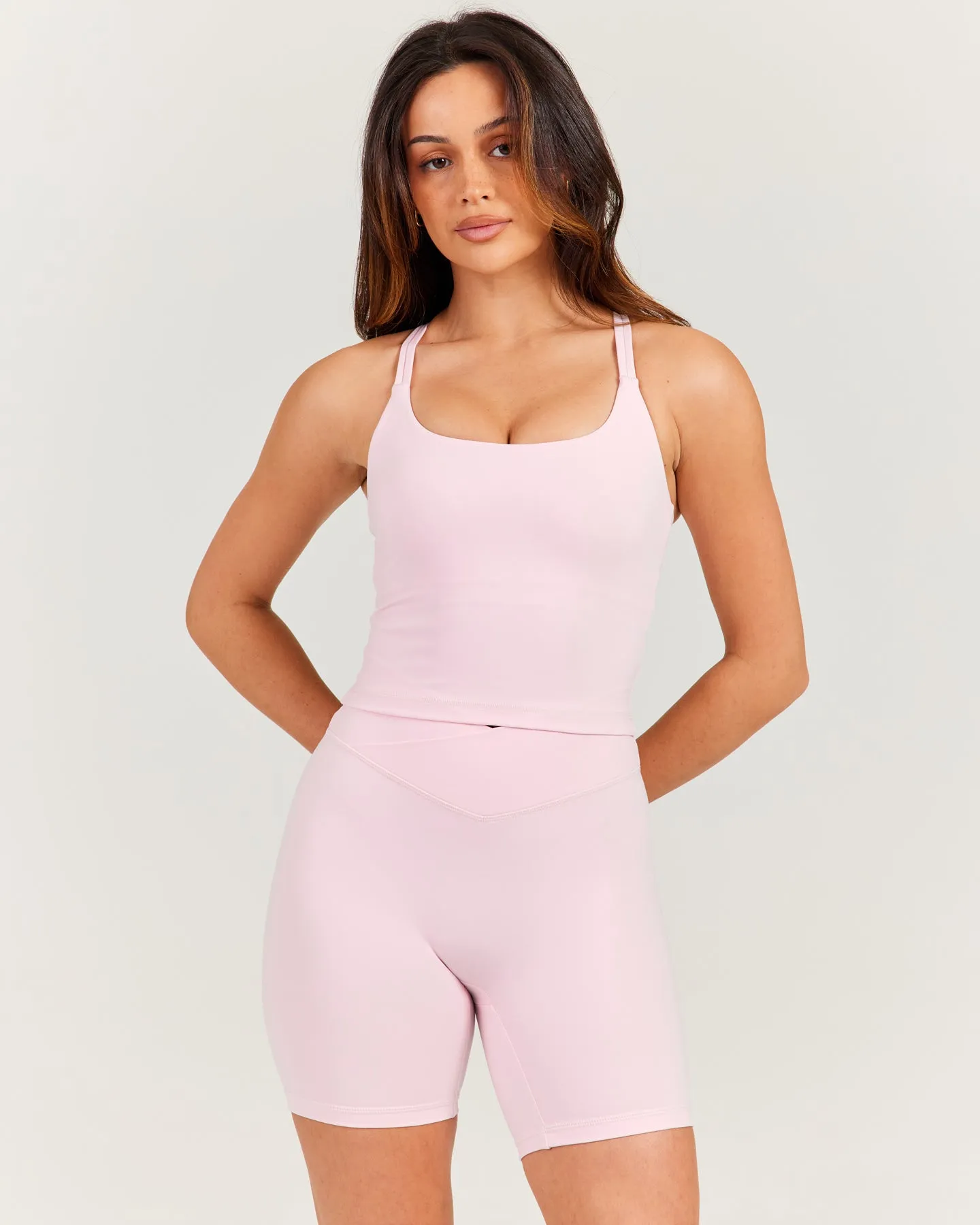 Aura Thin Strap Tank - Blush Pink sold by Elite Eleven