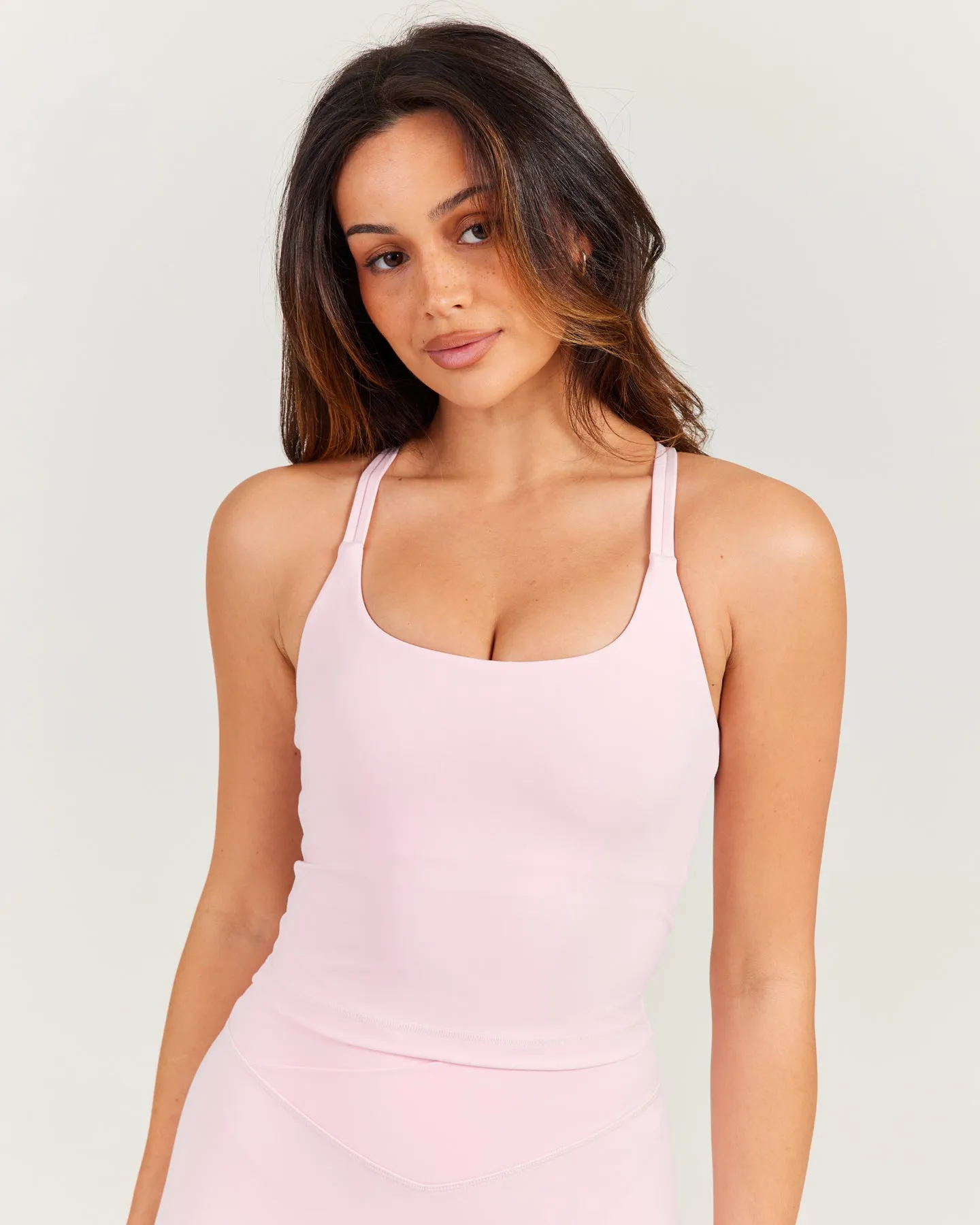 Aura Thin Strap Tank - Blush Pink sold by Elite Eleven product image thumbnail 4