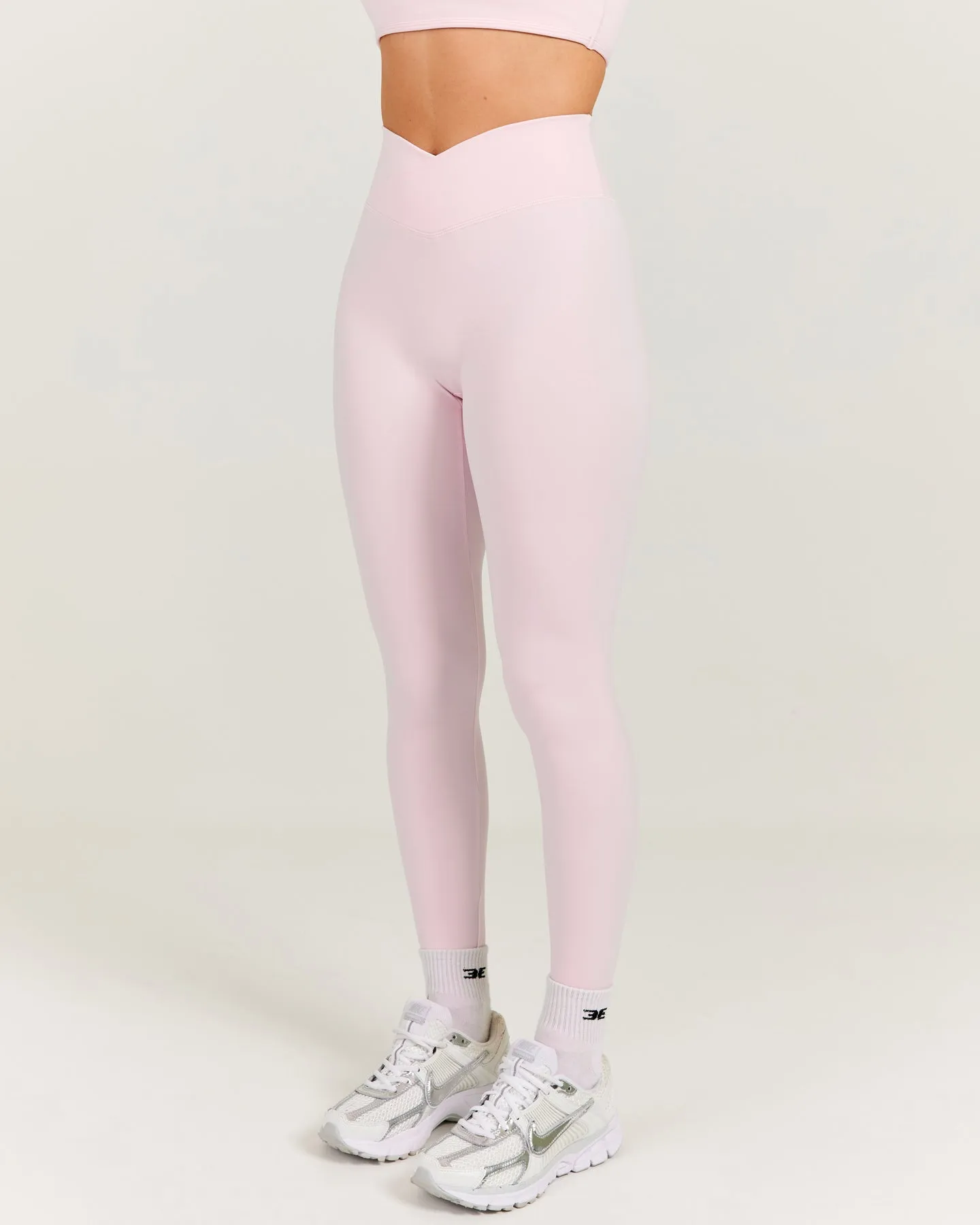 Cross Over Leggings - Blush Pink sold by Elite Eleven product image thumbnail 2