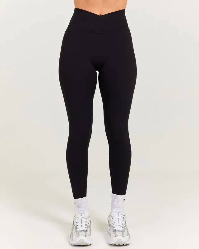 Cross Over Leggings - Black sold by Elite Eleven