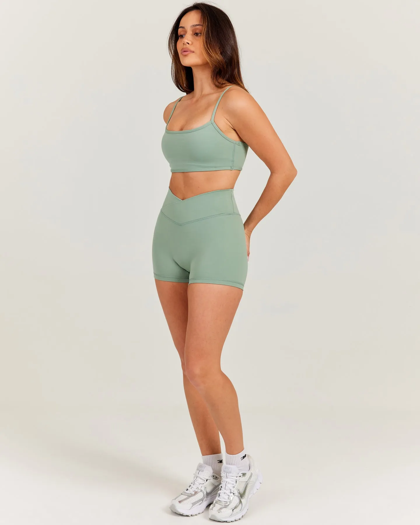 Aura Micro Cross Over Shorts - Dusty Sage sold by Elite Eleven product image thumbnail 4