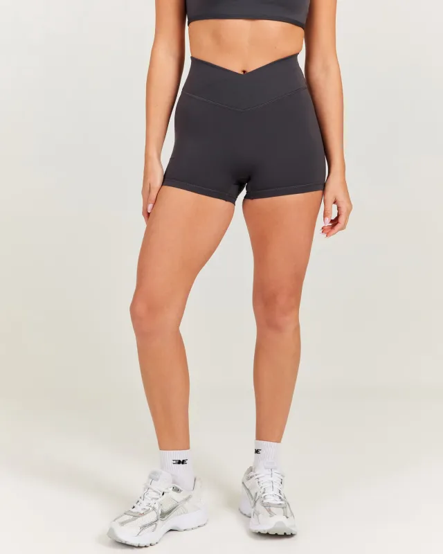 Aura Micro Cross Over Shorts - Charcoal sold by Elite Eleven