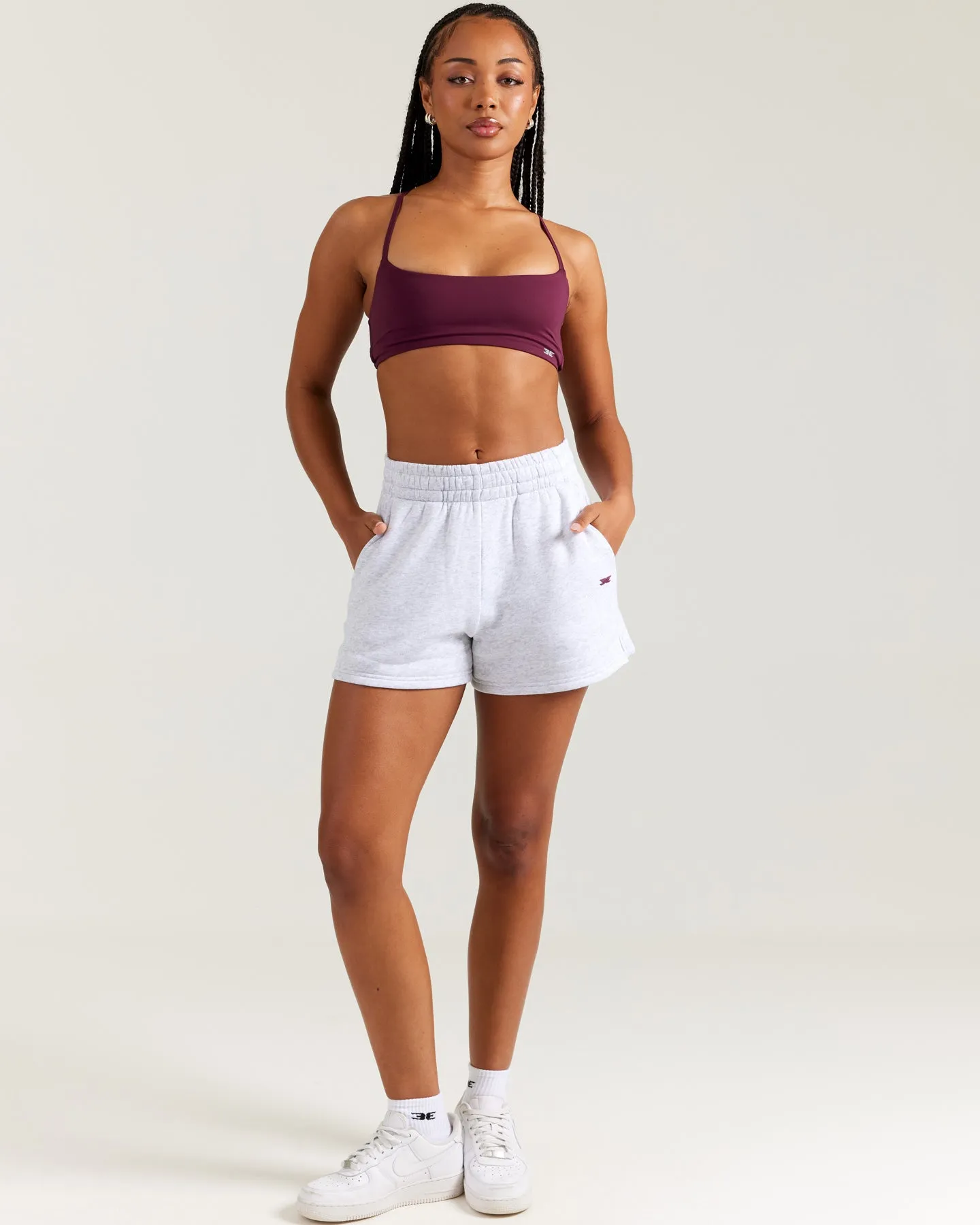 Omni Women's Shorts - Grey Marle/Cherry Cola sold by Elite Eleven product image thumbnail 4