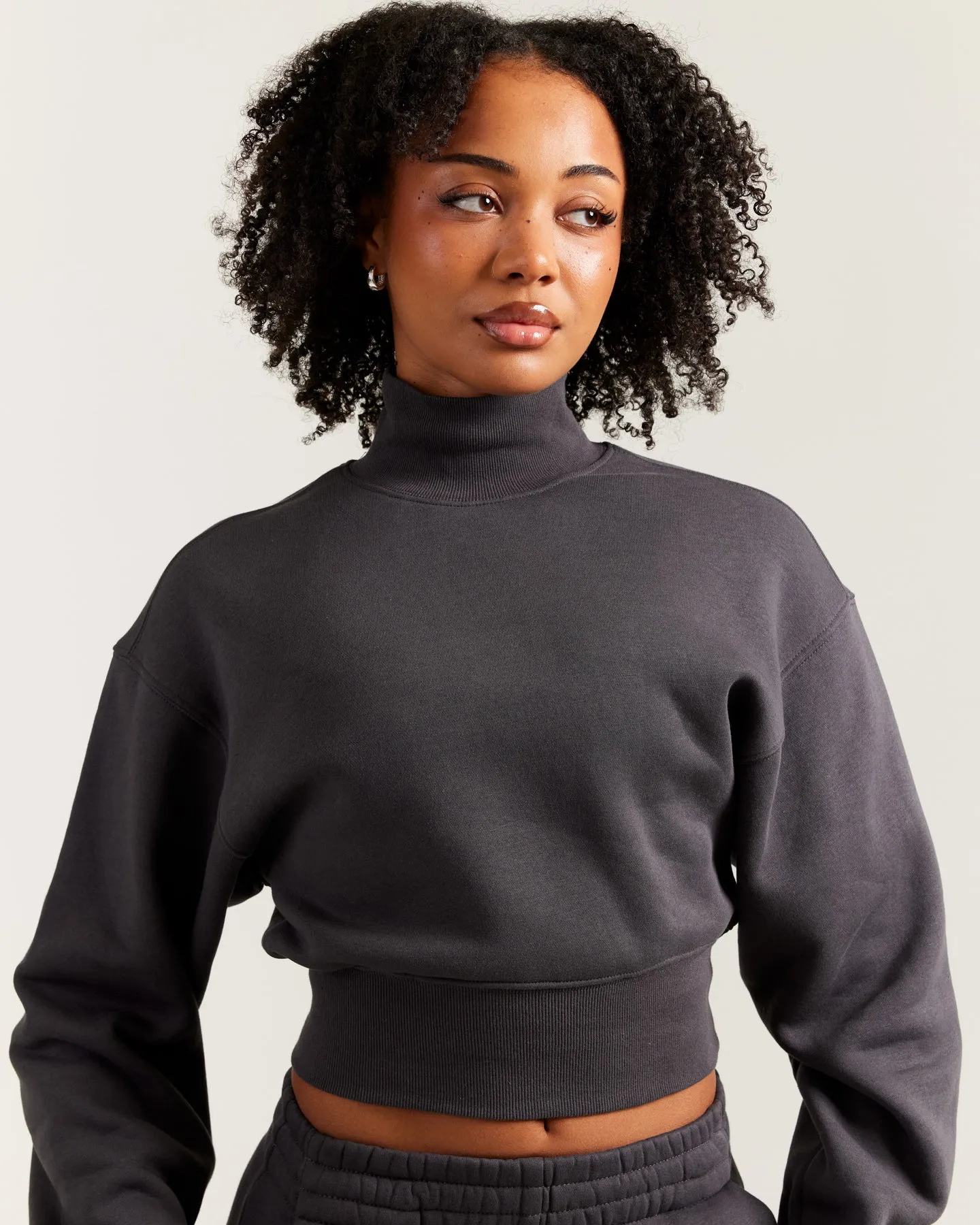 Omni Cropped Mock Neck - Charcoal sold by Elite Eleven product image thumbnail 4