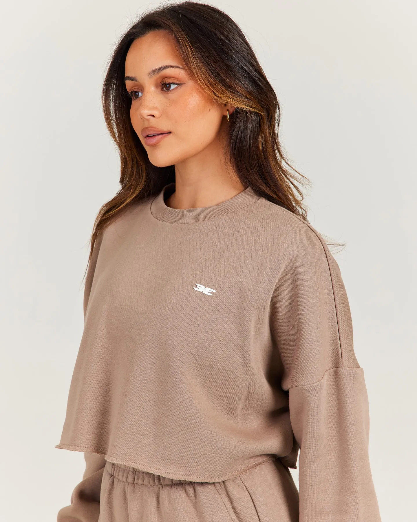 Omni Cropped Crewneck - Toasted Cashew sold by Elite Eleven product image thumbnail 4