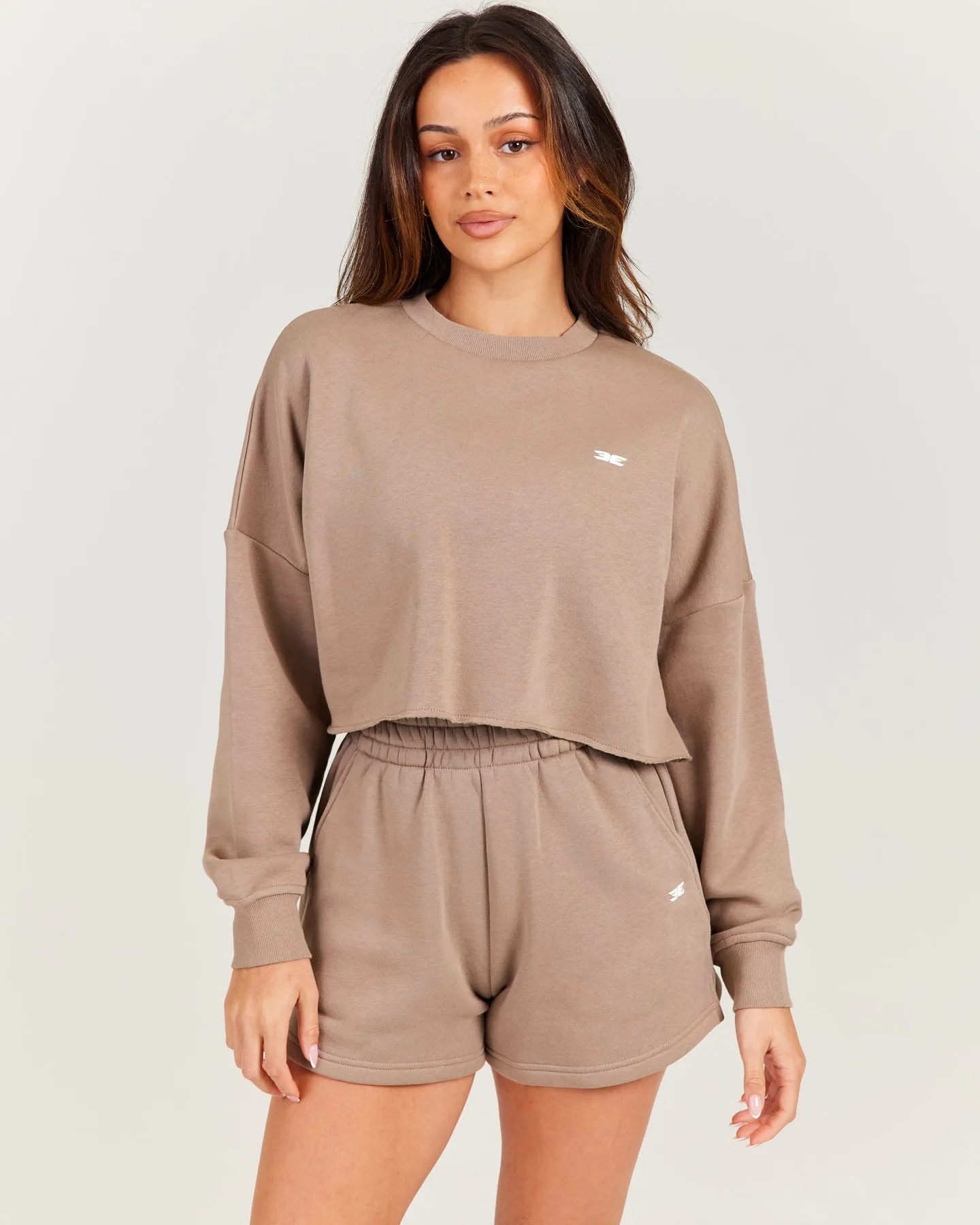 Omni Cropped Crewneck - Toasted Cashew sold by Elite Eleven