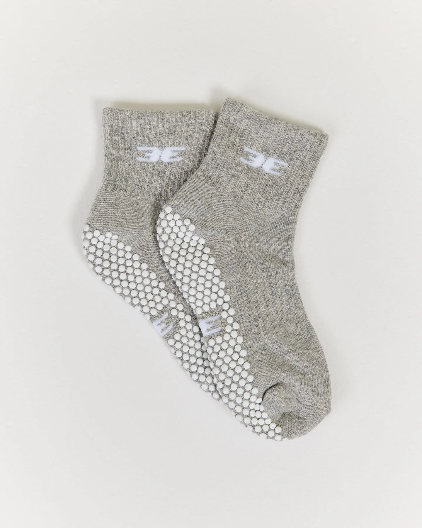 EE Mid Crew Pilates Grip Socks - Grey/White sold by Elite Eleven product image thumbnail 2