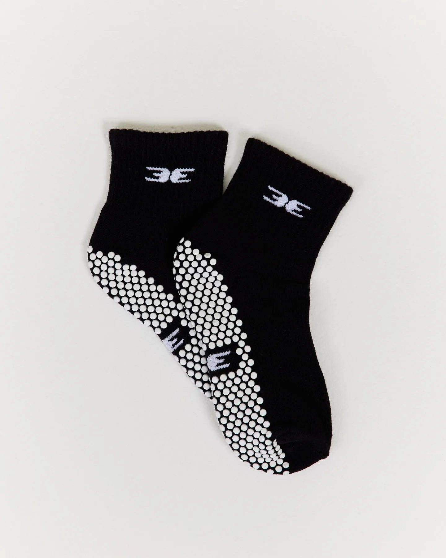 EE Mid Crew Pilates Grip Socks - Black/White sold by Elite Eleven product image thumbnail 2