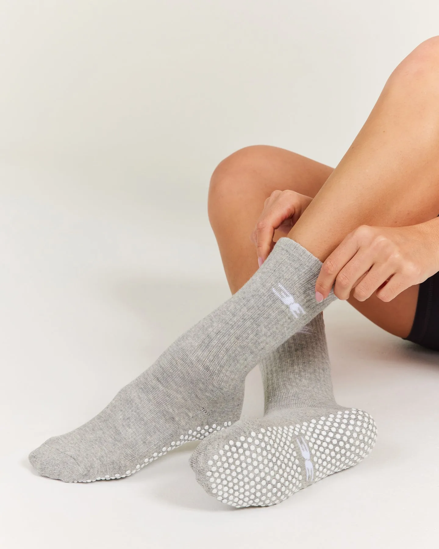 EE Crew Pilates Grip Socks - Grey/White sold by Elite Eleven product image thumbnail 3