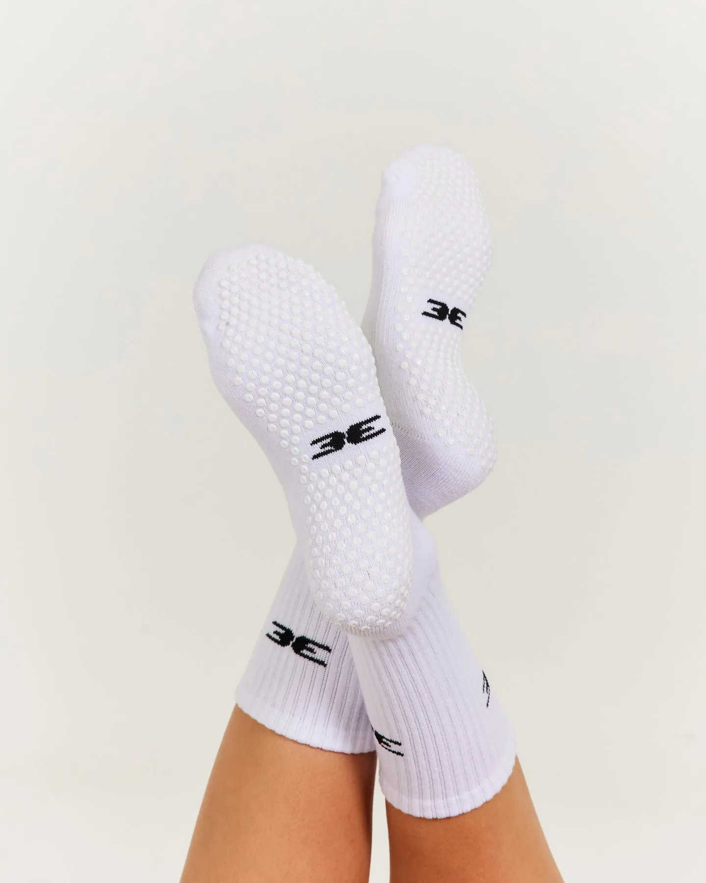 EE Crew Pilates Grip Socks - White/White sold by Elite Eleven product image thumbnail 4